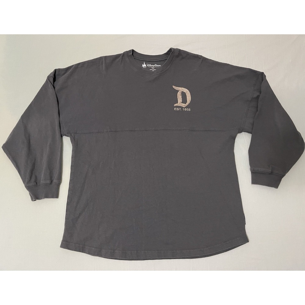 Disneyland Resort Spirit Jersey - Gray long sleeve shirt with sequins Size‎ M